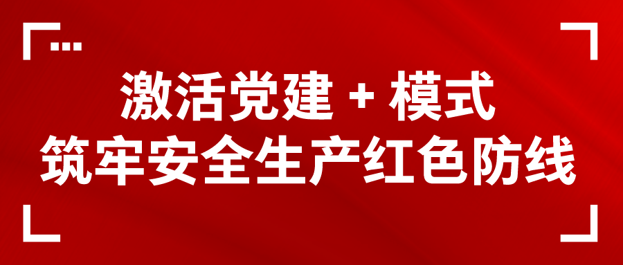 激活党建＋模式，筑牢安全生产红色防线